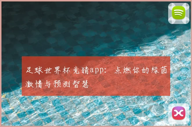 足球世界杯竞猜app：点燃你的绿茵激情与预测智慧